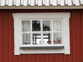 Nyehusen  Schweden  Fenster eines Hauses