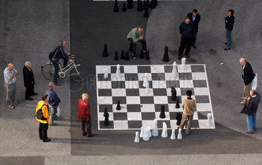 Schachspieler in Basel  Schweiz