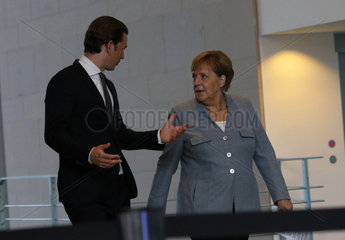 Bundeskanzleramt Treffen Merkel Kurz