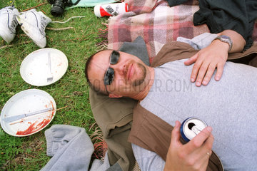 Ein polnischer Immigrant beim Picknick  Tuerkei