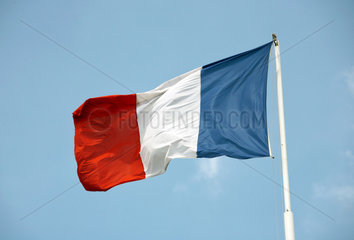 Verdun  Frankreich  die franzoesische Nationalflagge