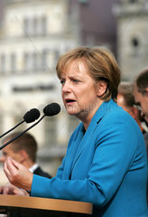 Angela Merkel  Bundesvorsitzende der CDU  auf einer Wahlkampfveranstaltung in Bremen