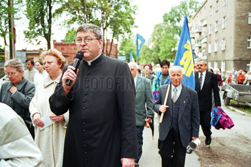Anhaenger der Katholischen Aktion  eine Organisation der katholischen Rechten in Polen