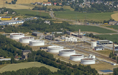Chemnitz  Deutschland  Luftbild vom Tanklager Hartmannsdorf
