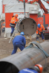 Handewitt  Deutschland  Bau einer Pipeline zwischen Ellund und Fockbek