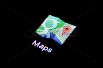 Berlin  Deutschland  App-Symbol fuer Google Maps auf einem Smartphone