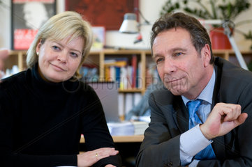 Berlin  Deutschland  Gesine Loetzsch und Klaus Ernst  beide Die Linke  im Interview
