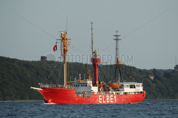 Flensburg  Deutschland  Feuerschiff Elbe 1 auf der Flensburger Dampf Rundum