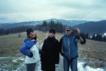 Jugendliche in den Schlesischen Beskiden (Beskid Slaski)  Polen