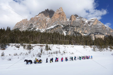 Armentarola  Italien  Pferdeschlitten-Skilift