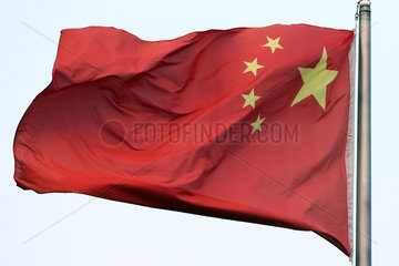 Hongkong  China  Nationalfahne der Volksrepublik China