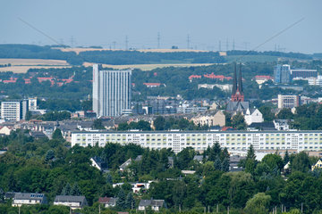 Chemnitz  Deutschland  Panoramafoto der Chemnitzer Innenstadt