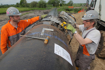 Klein Rheide  Deutschland  Bau einer Pipeline zwischen Ellund und Fockbek