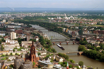 Blick von oben auf Frankfurt am Main