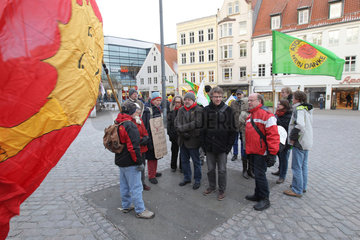 Flensburg  Deutschland  Antiatomkraftdemonstration auf dem Suedermarkt