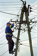 Reparatur einer Stromleitung  Polen