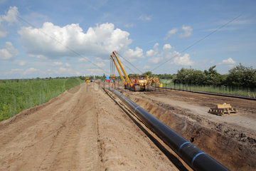 Handewitt  Deutschland  Pipeline wird zwischen Ellund und Fockbek verlegt