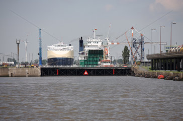 Bremerhaven  Deutschland  Blick auf die Nordschleuse am Osthafen