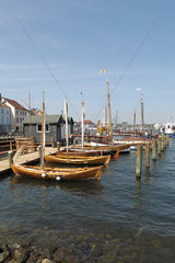 Der Luettfischerhafen des Museumshafen Flensburg.