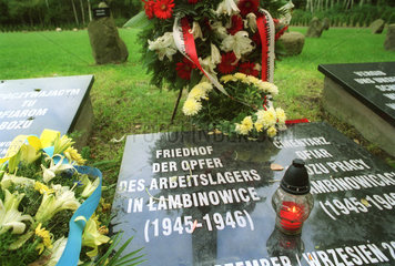 Friedhof der Opfer des Arbeitslagers in Lambinowice (1945-46) in Schlesien