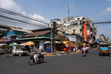 Phnom Penh  Kambodscha  Strassenecke in Phnom Penh