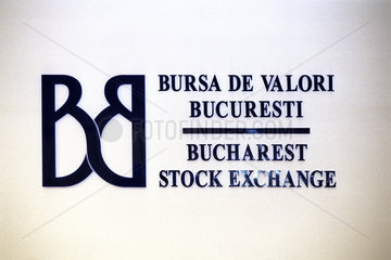 Logo der Bukarester Wertpapierboerse in Bukarest  Rumaenien