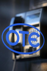 Rhodos  Logo der griechischen Telefongesellschaft OTE