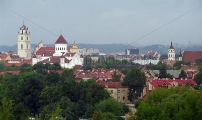 Ausblick auf das Zentrum von Vilnius  Litauen