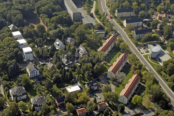 Chemnitz  Deutschland  Luftbild Chemnitz Stadtteil Kappellenberg mit der neuen Juedischen Synagoge