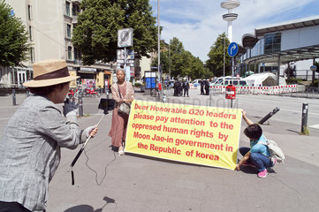 G20: Suedkoreanische Demonstration