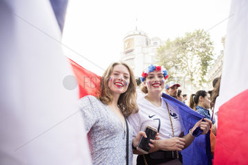 FRANCE - PARIS - FRENCH FANS IN THE FINAL F2018 FOOTBALL WORLD CUP