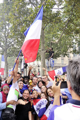FRANCE - PARIS - FRENCH FANS IN THE FINAL F2018 FOOTBALL WORLD CUP