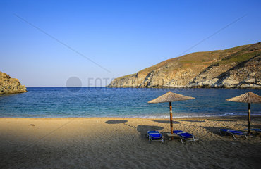 Strand Ormos Zorkou  Insel Andros  Kykladen  Griechenland  Europa