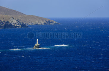 Leuchtturm  Andros-Stadt  Insel Andros  Kykladen  Griechenland  Europa