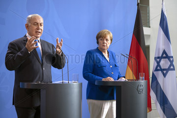 Netanyahu + Merkel