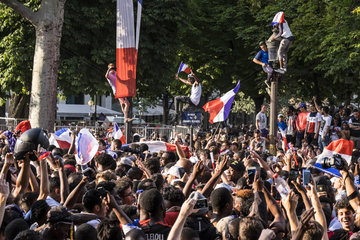 FRANCE- PARIS - FRENCH FANS 2018 FIFA FOOTBALL WORLD CUP