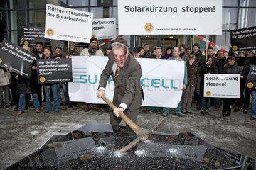 Protest gegen Kuerzung der Solar-Foerderung
