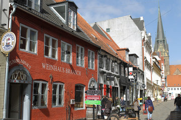 Flensburg  Deutschland  die Rote Strasse Flensburg