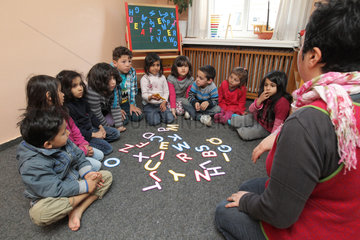 Flensburg  Deutschland  Deutschunterricht an einem Kindergarten