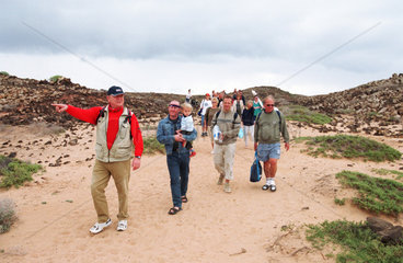Reisegruppe auf der Insel Lobos  Fuerteventura