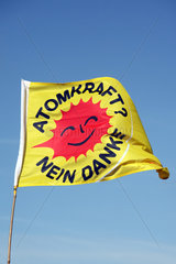 Berlin  Deutschland  Anti-Atomkraftfahne
