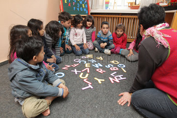 Flensburg  Deutschland  Deutschunterricht an einem Kindergarten