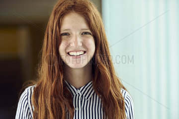 Young woman smiling  portrait