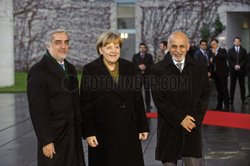 Abdullah + Ghani + Merkel