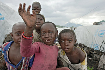Goma  Demokratische Republik Kongo  Fluechtlingskinder im IDP Camp Bulengo