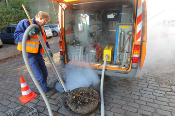 Flensburg  Deutschland  Fehlanschluesse in der Kanalisation werden ermittelt