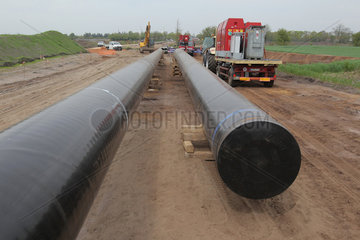 Handewitt  Deutschland  Bau einer Pipeline zwischen Ellund und Fockbek