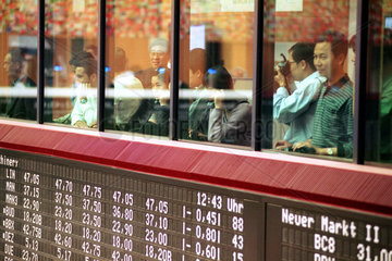 Zuschauer bei Frankfurter Wertpapierboerse