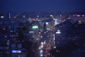Blick auf den Bratianu Boulevard (Bulevardul Bratianu) in Bukarest
