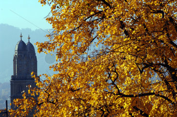 Blick auf das Grossmuenster von Zuerich (Schweiz)